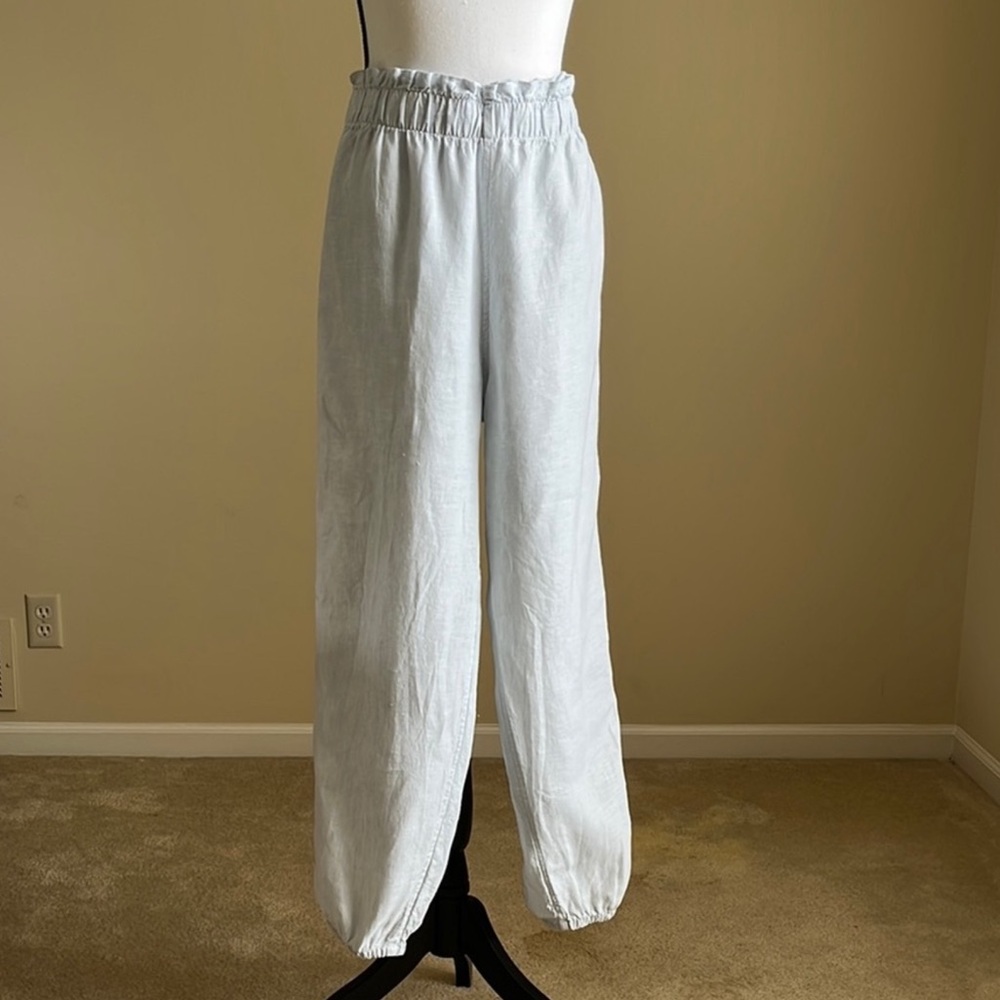 Saks 5th Ave - Linen Pants in Pale Blue - Small